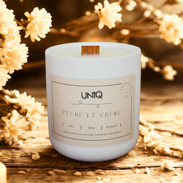 Chandelle '' Pêche et crème ''